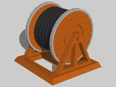 Car Load Cable Drum 4pcs by Outland Models 3D Printable 3D print model