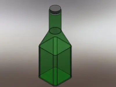 Fancy bottle-Oil bottle  Free 3D model