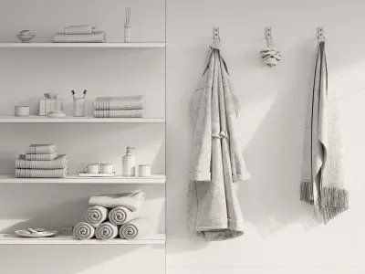 Bathroom Decorative Set 3D model