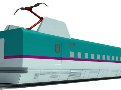 Speed Train Passenger Car 3D model