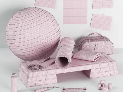 Sports set for women 3D model