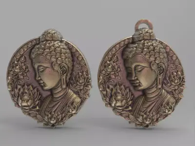Buddha Pendant 3D Model - STL File for 3D Printing  3D print model