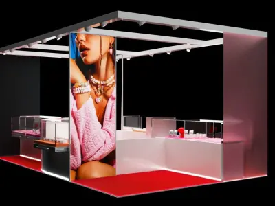 Jewelry exhibition Stand 3D model