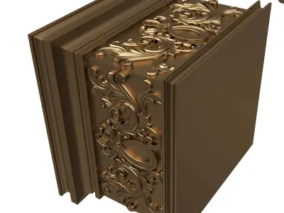 Carved Capital 1304 Low-poly 3D model