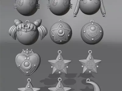 Sailor Moon - Christmas balls 3D print model