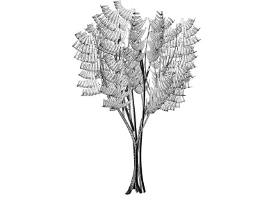 Cartoon tree S2Av2 3D model