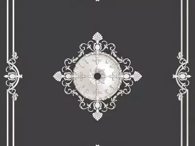 Ceiling rosette  Low-poly 3D model