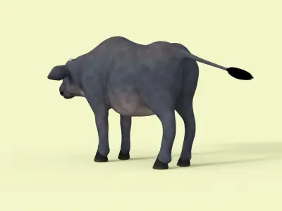 Cartoon Cow Rigged 3D model