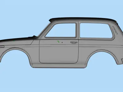 Printable Body Lada Niva 3D print Russian SUVs Scale 110 3D print model