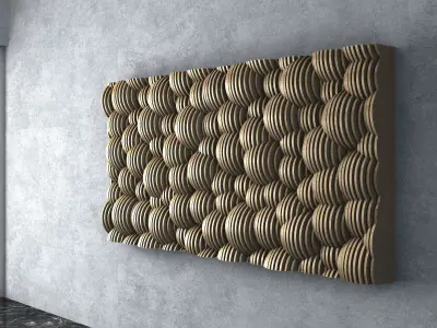 Parametric Wavy Wooden Wall Decor - 28 - CNC files for cutting 3D model