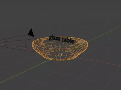 glass table text 3D model