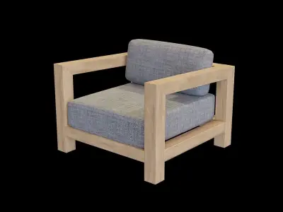 Veroda Angle Sofa 02 Low-poly 3D model