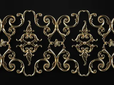 ornament gold 08 3D model
