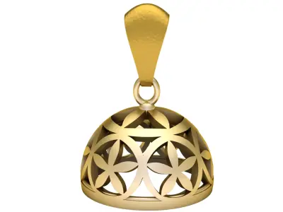 NOBLE FLOWER PENDANT 3D PRINTABLE MODEL 3D print model