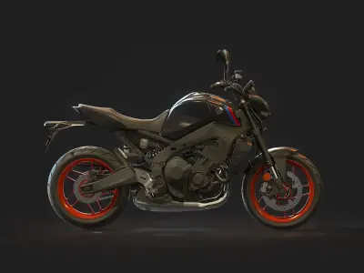 Base model Yamaha MT 09 2021 3D model