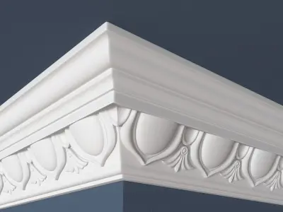Decorative Crown Molding 3D model 9