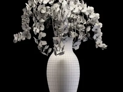 Orchid bouquet 3D model