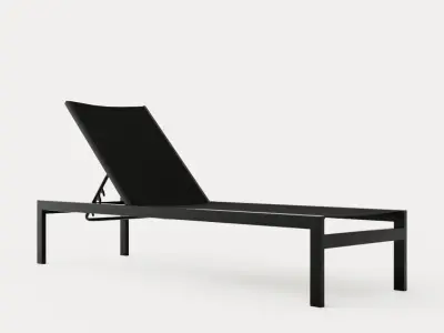 Vegas lounge bed Low-poly 3D model