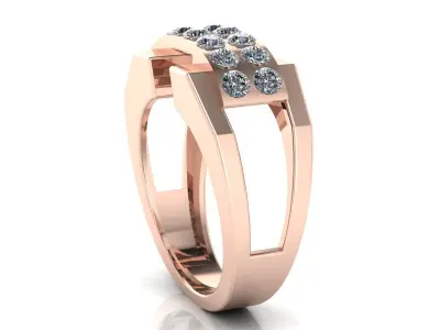 Jewelry Diamond Ring 3D Print Model 3D print model 28
