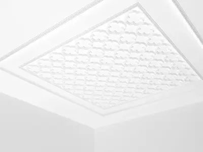 Decorative False Ceiling Panel 3D Model 3D model
