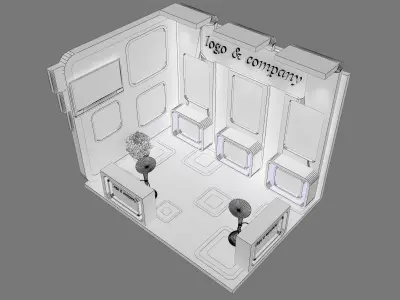 Booth Exhibition Stand a 28 3D model