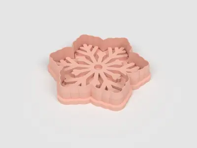 Snowflake Winter - Cookie Cutter Clay - Many Size 3D print model