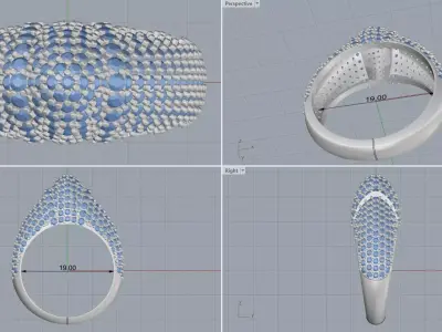 ring woman  3D print model 3