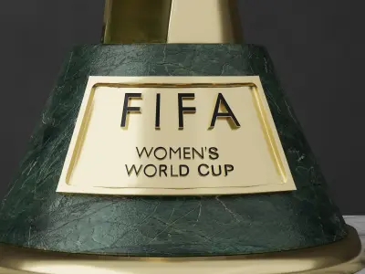 Women Worldcup Trophy Low-poly 3D model