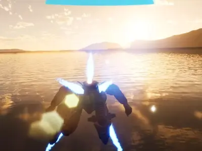 UE5 Dynamic Flying Locomotion System Low-poly 3D model