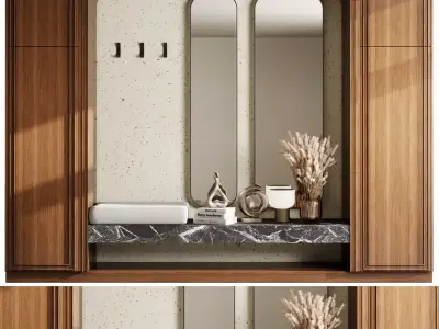 Hallway in a Neoclassical Wardrobe style 18 3D model