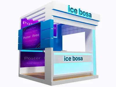 Booth Exhibition Stand a408b 3D model