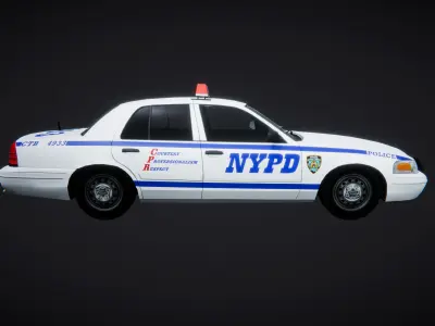 Car Police 01 3D model