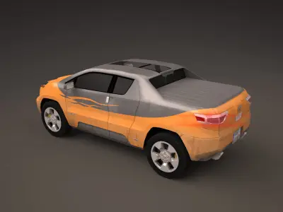 Toyota A-BAT Concept Low-poly 3D model