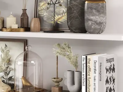 Decorative Set 005 3D model buy