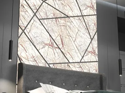 bedroom and dressing room 3D model