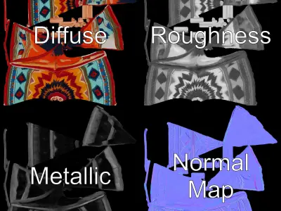 Colorful Teepee Tent D Model Pack Low-poly 3D model