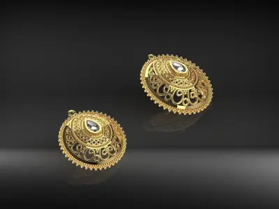 Raindrop Vintage Pendant 3D print model