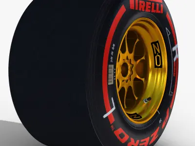 E23 Supersoft Rear tyre Low-poly 3D model