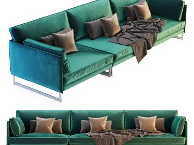 Saba Italia - Livingston Three Seater Sofa 3D model