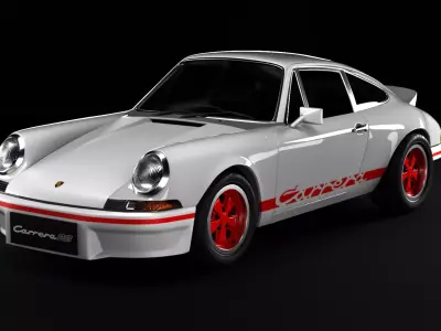 Porsche 911 Carrera RS 1973 without interior 3D model