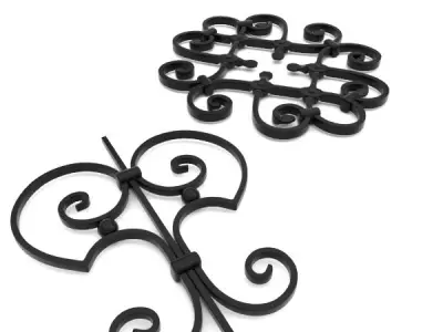 Wrought iron elements vol 1 3D model