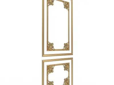 Collection of Boiserie Decoration Panels 02 Low-poly 3D model
