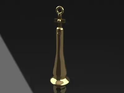 King Pendant Gold Silver Platinum Luxury Jewelry  3D print model