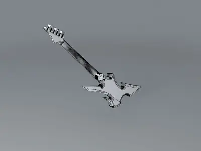 Radical Explorer designed guitar Free 3D model