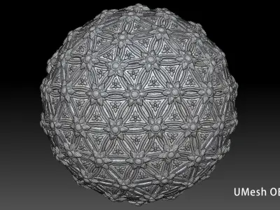 stone hydrangeas high poly model 3D print model