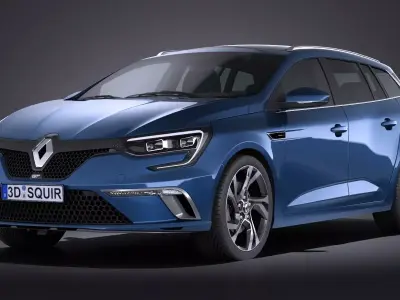 Renault Megane Estate 2017 3D model