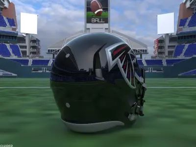 Atlanta Falcons American Football Helmet 3D model
