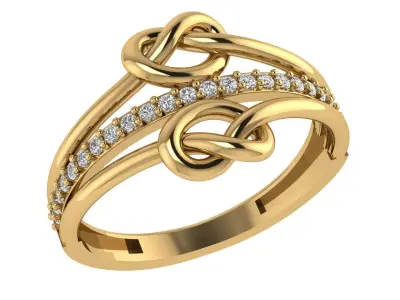 Heart Knot Ring 3D print model