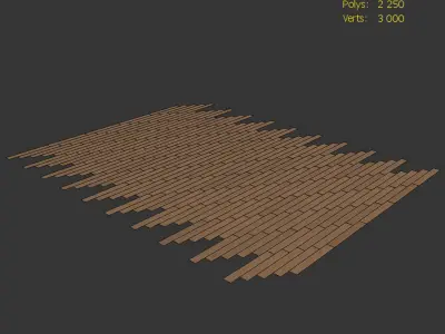 Wood Floor Oak Princeton Brushed 3D model