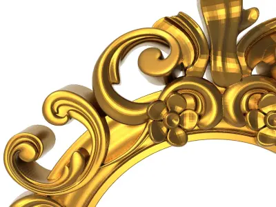 carved frame 3D model 11